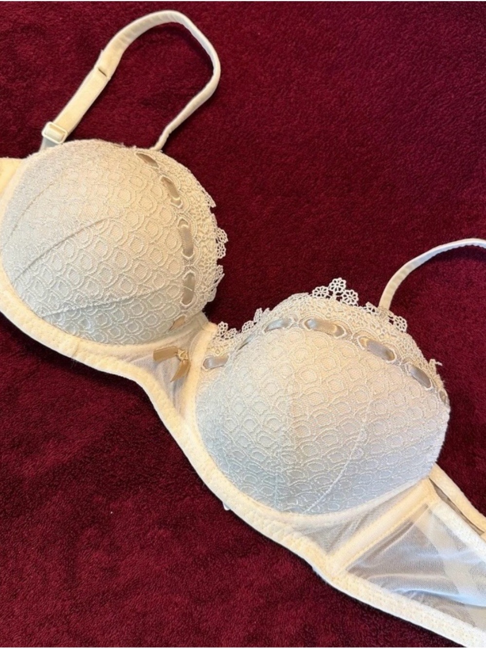 (NWT) Intimissimi Italian underwire Women's Bra Size 34C/36B Color-Naturale